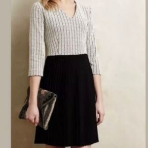 Ganni x Anthropologie pleated jacquard jersey dress